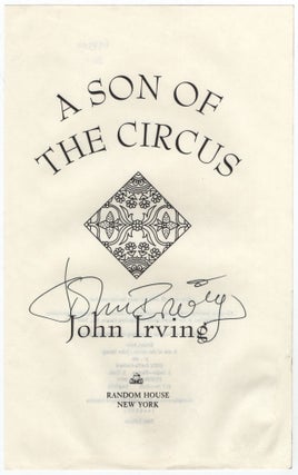 Autograph. John IRVING.