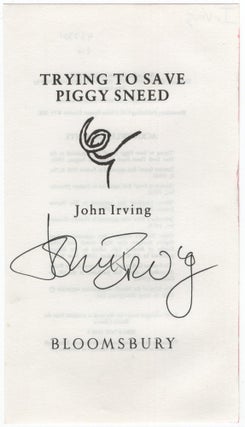 Item #457301 Autograph. John IRVING