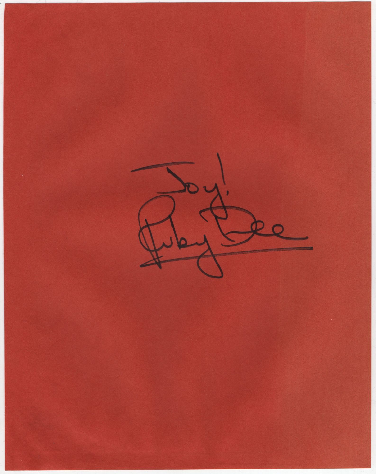 Autograph | Ruby DEE