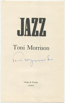 Item #457799 Autograph. Toni MORRISON