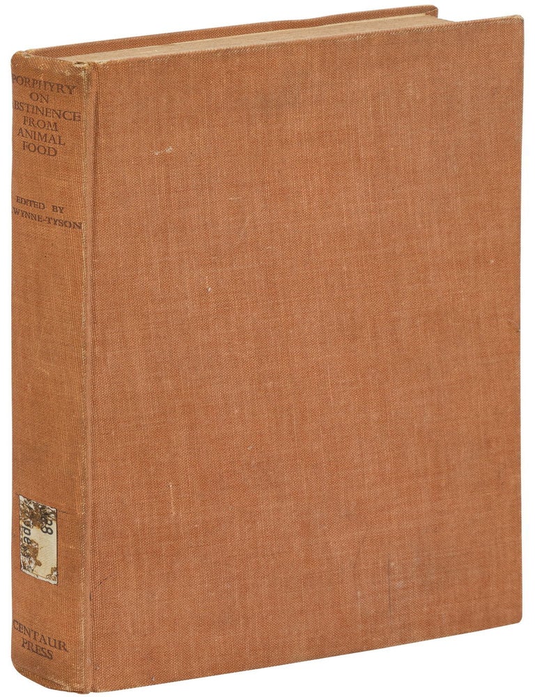 Porphyry on Abstinence from Animal Food. Edward DAHLBERG, Porphyry of Tyre.