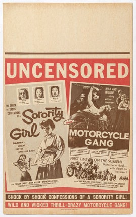 Item #458106 [Exploitation Films Lobby Card]: Sorority Girl and Motorcycle Gang