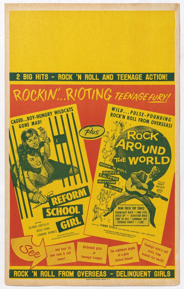 Item #458109 [Exploitation Film Lobby Card]: Reform School Girl and Rock Around the World