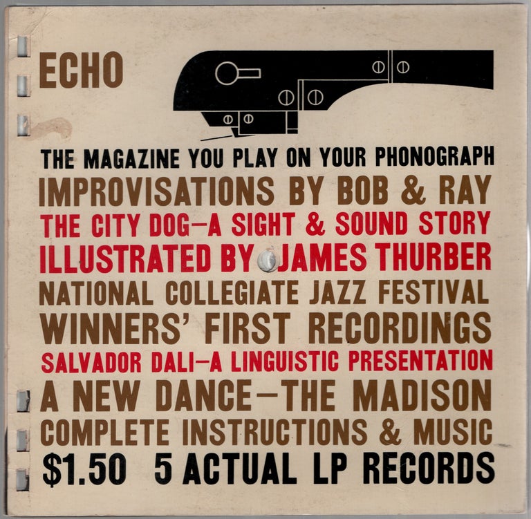 Item #458221 Echo: The Magazine You Play on Your Phonograph. 5 Actual LP Records. James THURBER, Salvador Dali.