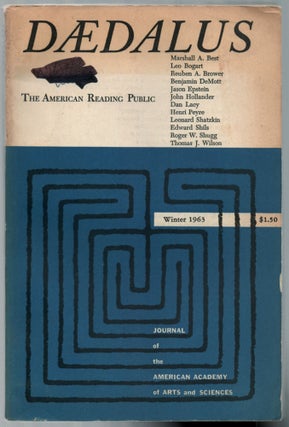Item #458267 Daedalus. Winter 1963: The American Reading Public