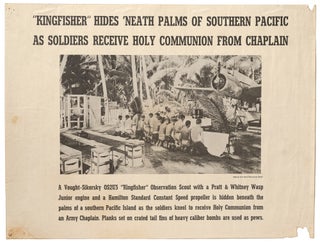Item #458314 (Broadside): "Kingfisher" Hides 'Neath Palms of Southern Pacific As Soldiers Receive...