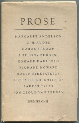 Item #458997 Prose - One [1]. W. H. Auden AUDEN, Parker Tyler, Richard H. R. Smithies, Ralph...