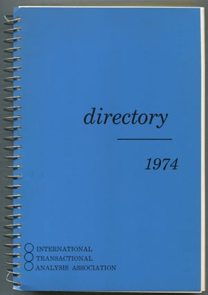 Item #459605 1974 Directory: International Transactional Analysis Association