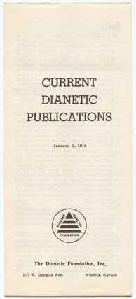 Item #459729 (Catalog): Current Dianetic Publications. January 1, 1953