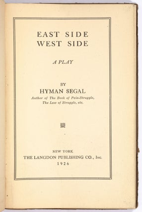 East Side West Side: A Play