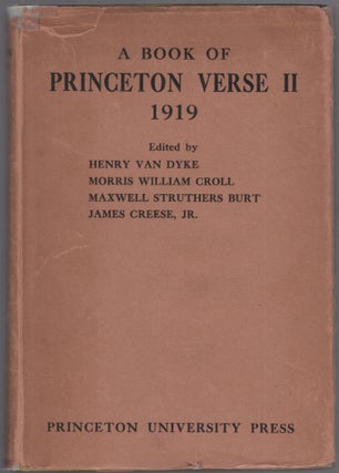 Item #460367 A Book of Princeton Verse II 1919. F. Scott FITZGERALD