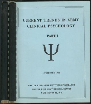 Item #460441 Current Trends in Army Clinical Psychology. Two Volumes