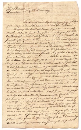[Two Manuscript Documents] Francis Hopkinson, Signer of the Declaration of Independence, Considers Prize Cases, Including Four Enslaved Captured in a British Ship by an American Privateer Brig Nesbitt during the Revolutionary War