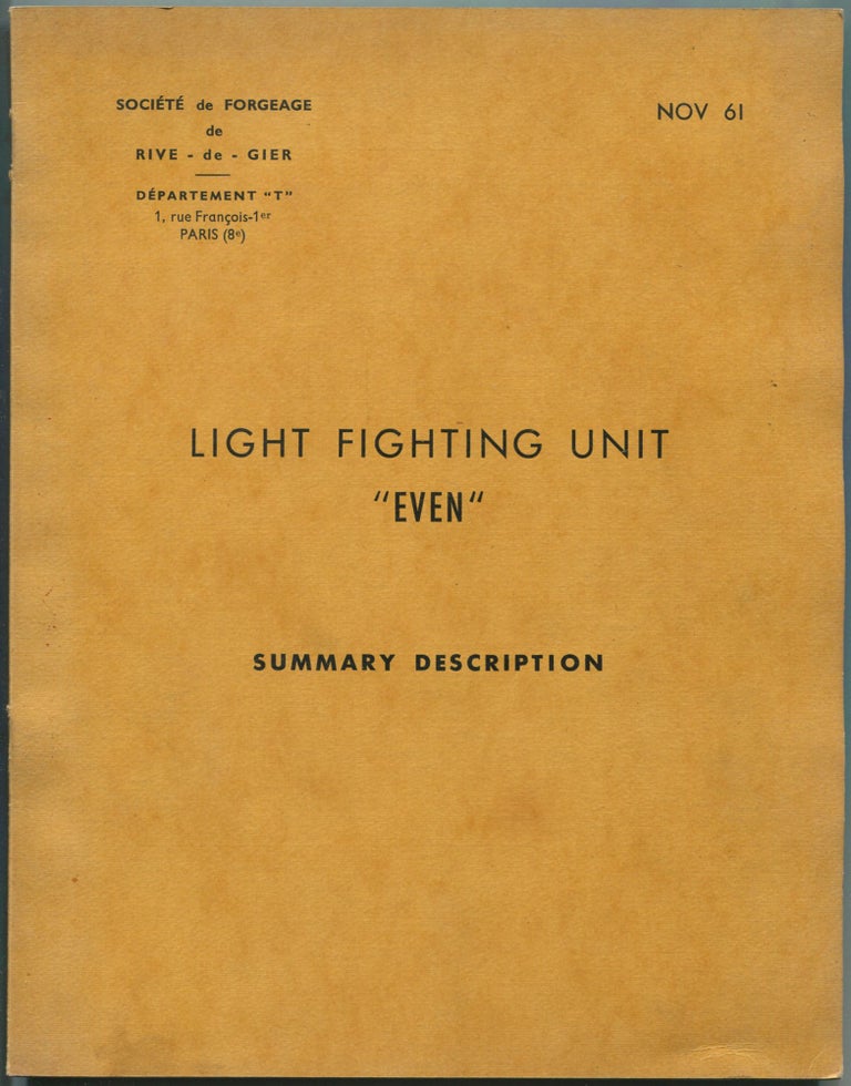 Item #460538 [Cover Title]: Light Fighting Unit "Even": Summary Description