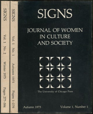 Item #461244 Signs: Journal of Women in Culture and Society. Volume 1, Numbers 1 & 2