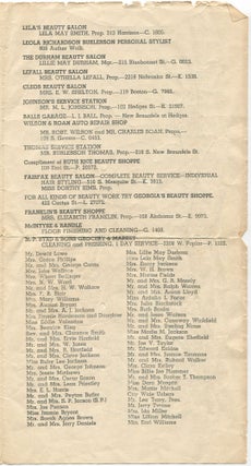 (Handbill and program): The Dixie Jubilee Singers... Jacksonville, Fla. [with program]: CBS Jubalaires Patrons List