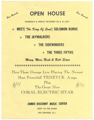 Item #461782 [Flyer]: Free Records. Open House... Meet (The King of Soul) Solomon Burke. The...
