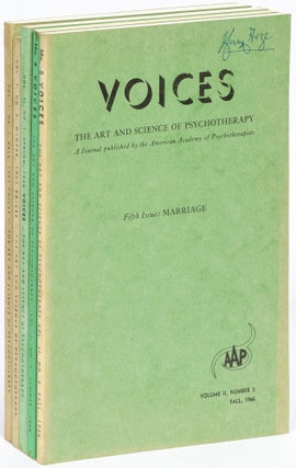Item #461991 Voices: The Art and Sciences of Psychotherapy. A Journal Published by the American...