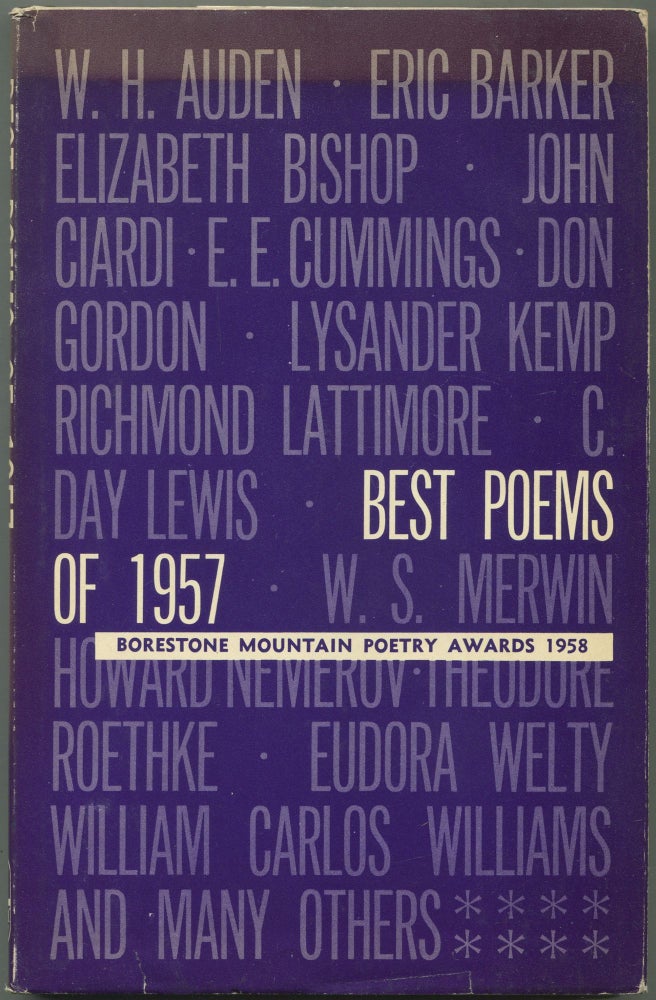 Item #462194 Best Poems of 1957: Borestone Mountain Poetry Awards 1958