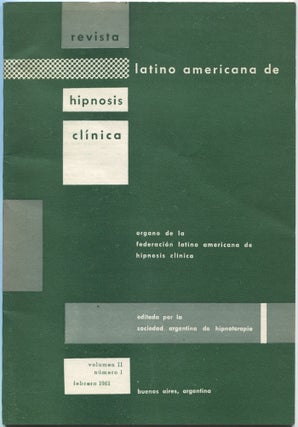 Item #463378 Revista Latino Americana de Hipnosis Clínica. Febrero 1961