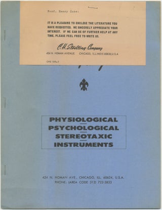 Item #463562 (Trade catalog): Physiological Psychological Sterotaxic Instruments