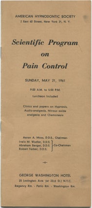 Item #463564 (Program): Scientific Program on Pain Control