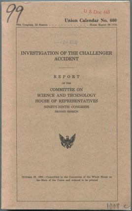 Item #464086 Investigation of the Challenger Accident: Report of the Committee on Science and...