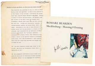 Item #464107 [Heavily Corrected Manuscript of]: Bearden in Black and White: An Interview with...
