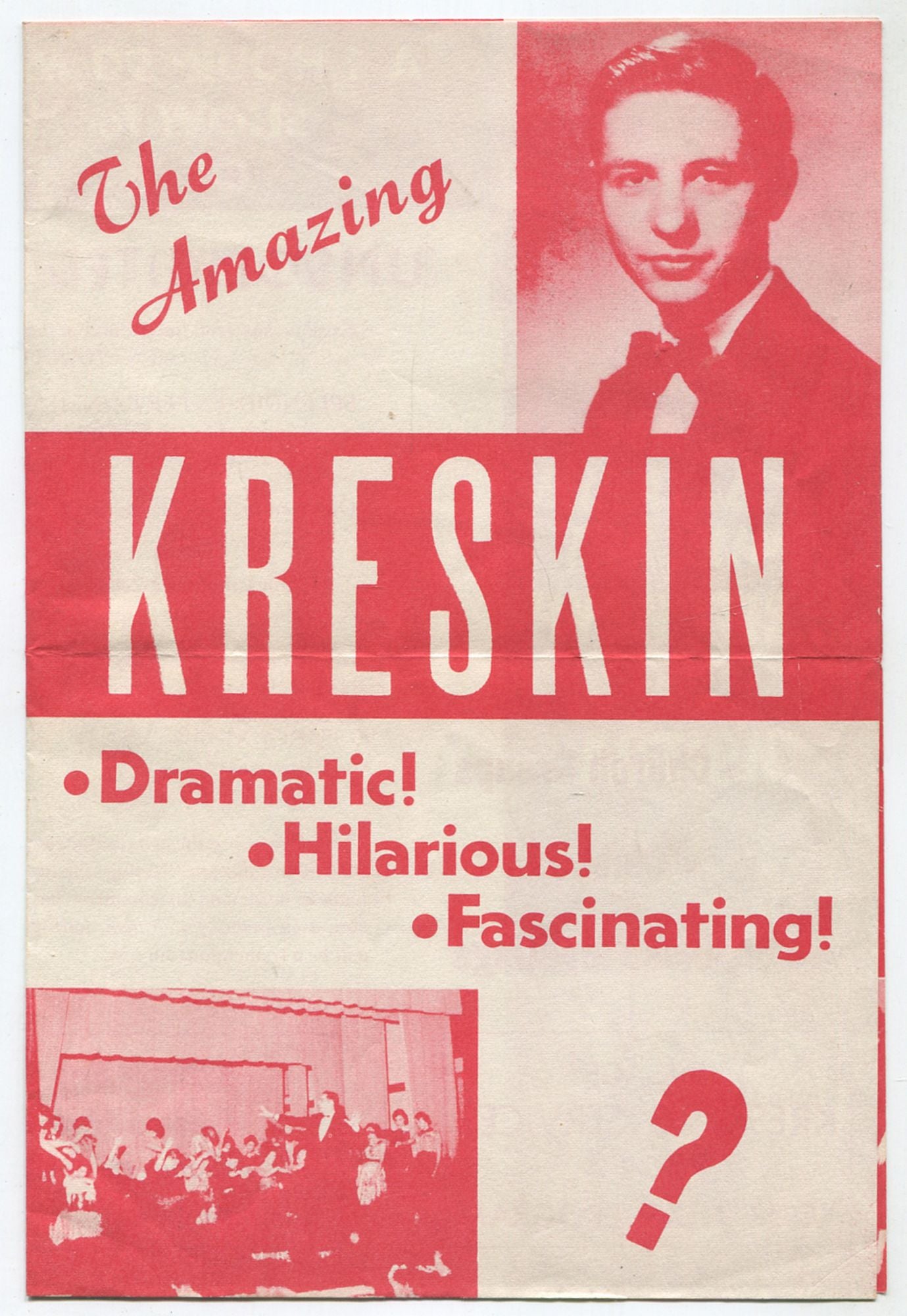 Promotional Flyer : The Amazing Kreskin | KRESKIN