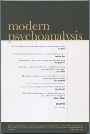 Item #464224 Modern Psychoanalysis. Volume 34, Number 1. June BERNSTEIN, Ronald Okuaki Lieber