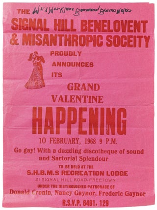 Item #465397 [Broadside]: The Signal Hill Benevolent & Misanthropic Society Proudly Announces...