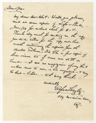 Item #465407 Autograph Letter Signed ("Alfred Stieglitz"). Alfred STEIGLITZ