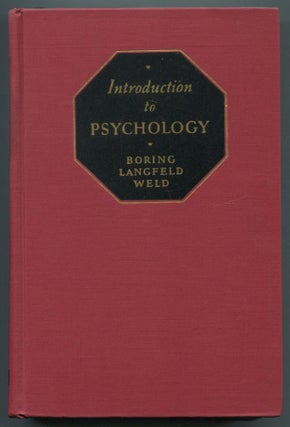 Item #465772 Introduction to Psychology. Edwin Garrigues BORING, Harry Porter Weld, Herbert...