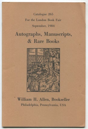 Item #466327 [Bookseller's Catalogue]: William H. Allen: Catalogue 265 for the London Book Fair...
