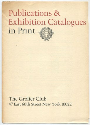 Item #466347 Publications & Exhibition Catalogues in Print