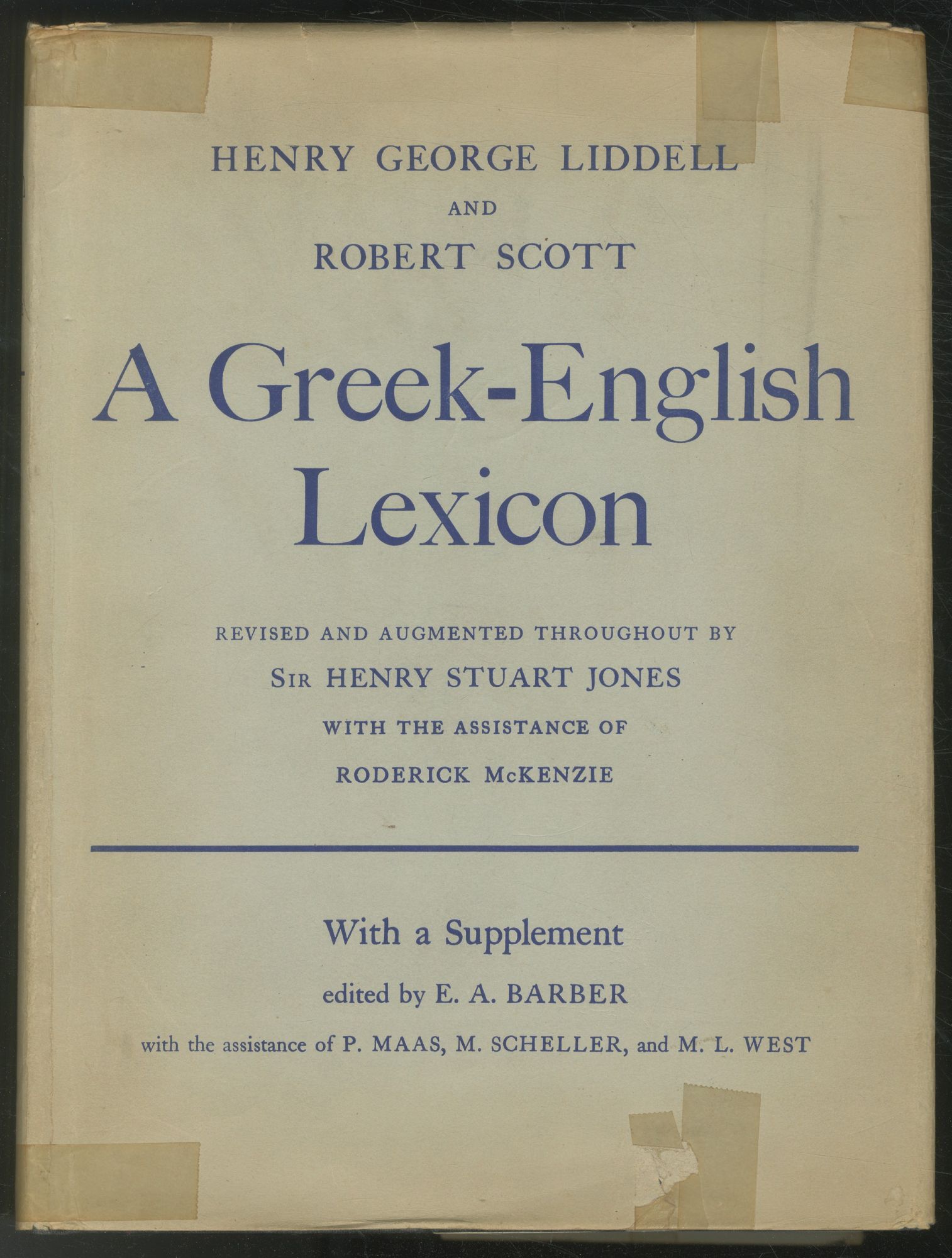 A Greek-English Lexicon. Ninth Edition | Henry George LIDDELL