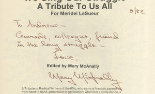 We Sing Our Struggle: A Tribute to Us All for Meridel Le Sueur