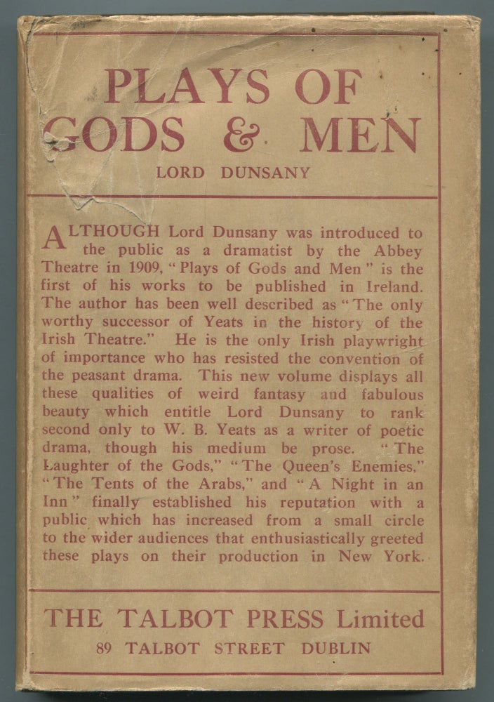 Item #468990 Plays of Gods and Men. Lord DUNSANY.