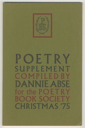 Item #469136 Poetry Supplement Compiled by Dannie Abse for the Poetry Book Society. Dannie ABSE
