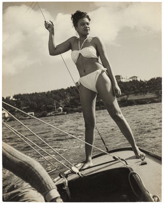 Item #469345 [Photograph, title supplied]: Woman in Two Piece Bathing Suit. Gordon PARKS