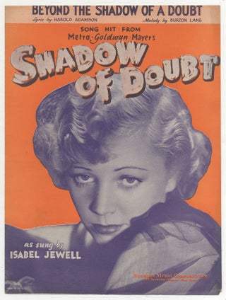 Item #469356 [Sheet Music]: Beyond the Shadow of a Doubt. Harold ADAMSON, Burton Lane