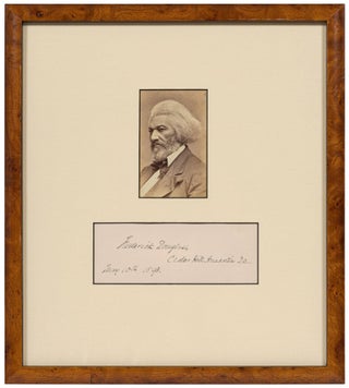 Item #469386 Mounted Photograph and Signature. Frederick DOUGLASS