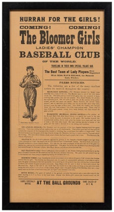 Item #469390 [Broadside] Hurrah for the Girls! Coming! Coming! The Bloomer Girls Ladies' Champion...