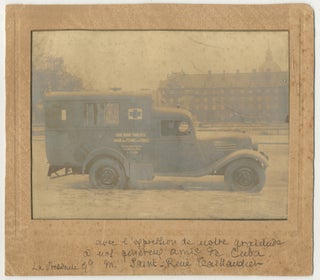 Item #469693 [Mounted Photograph]: French Red Cross Truck During World War I
