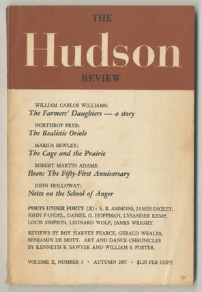 Item #469695 The Hudson Review – Volume X, Number 3, Autumn 1957. William Carlos WILLIAMS,...