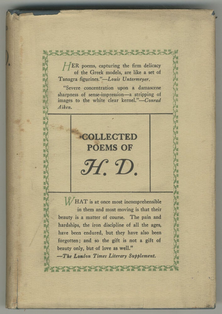 Item #469978 Collected Poems of H.D. H D., Hilda Doolittle.