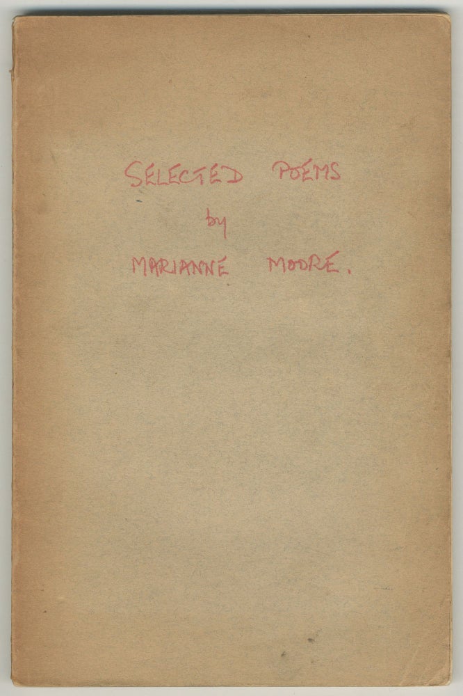 Item #470000 Selected Poems. Marianne MOORE.