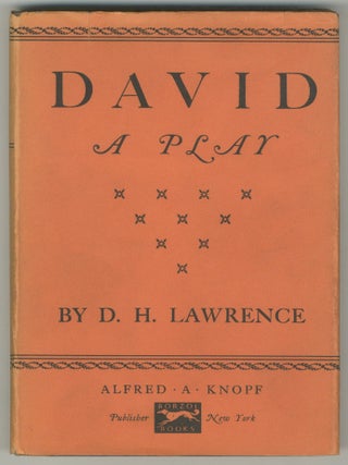 Item #470057 David: A Play. D. H LAWRENCE
