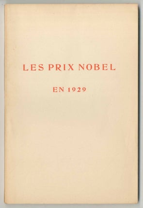 Item #470136 Les Prix Nobel en 1929. Thomas MANN