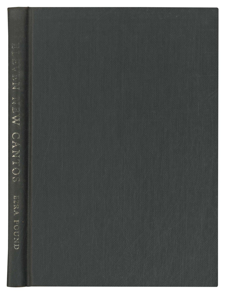Eleven New Cantos XXXI to XLI. Ezra POUND.